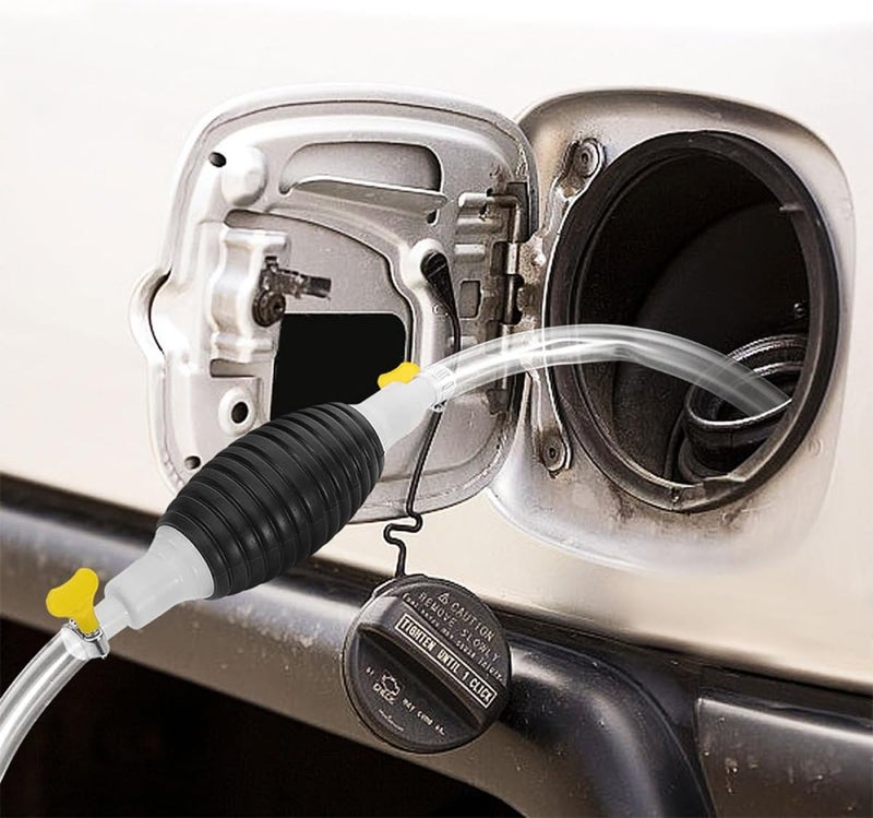 BETOOKY Manual Transfer Hand Siphon Pump with 2m Hose Gasoline Siphon Pump Liquid Extractor for Automotive Fuel Transfer and Home Use - Image 3