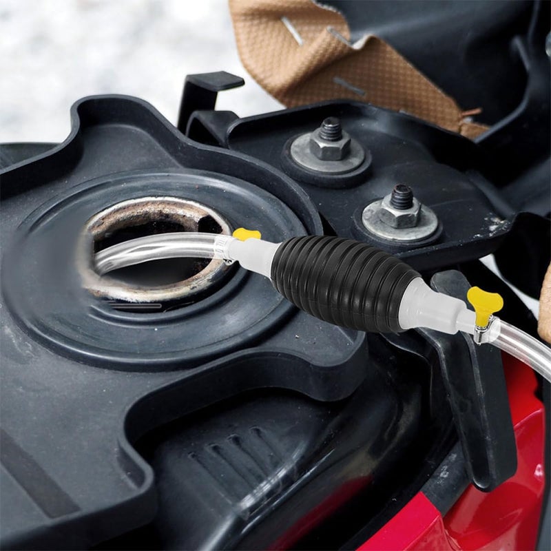 BETOOKY Manual Transfer Hand Siphon Pump with 2m Hose Gasoline Siphon Pump Liquid Extractor for Automotive Fuel Transfer and Home Use - Image 5