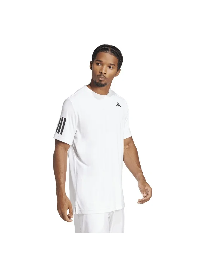 adidas تيشيرت تنس كلوب 3 ستر للرجال أبيض XS
