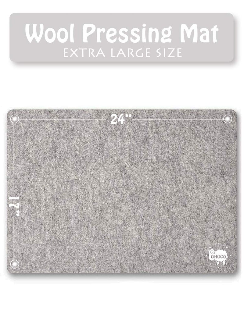 OHOCO Wool Pressing Mat for Quilting 17 x 24 Extra Large Felt Ironing Pad 12 Thick 100 Zealand Wool for Ironing Sewing Cutting on Ironing Board Tabletop Dryer Countertop - Image 2