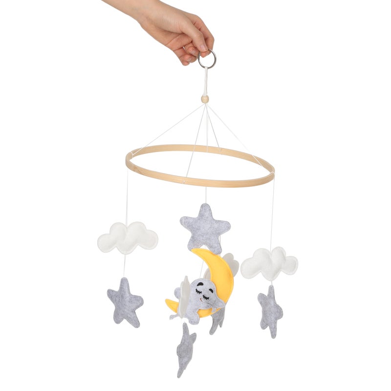 Elephant Mobile Animal Felt Nursery Ceiling Decoration Cloud and Star Felt Mobile Elephant Mobiles for - Image 5