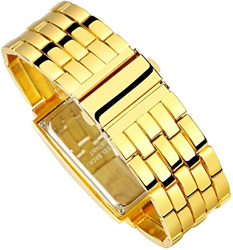 Reginald Fashion Mens Digital Watch LED Matrix Binary Watches for Men Waterproof Outdoor Casual Black Bracelet Square Mens WristWatches - Image 5