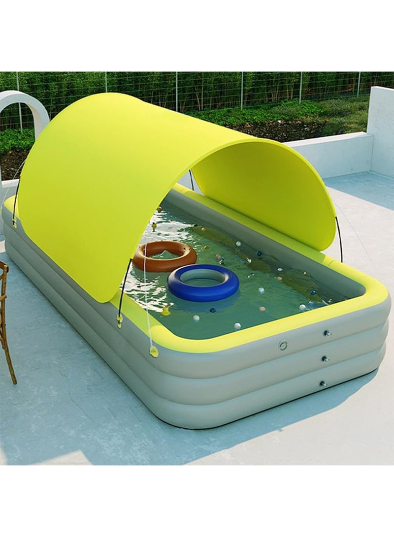 LIMOS Inflatable Swimming Pool Play Center with Removeable Slide and Sun Shade PVC Material - Image 4