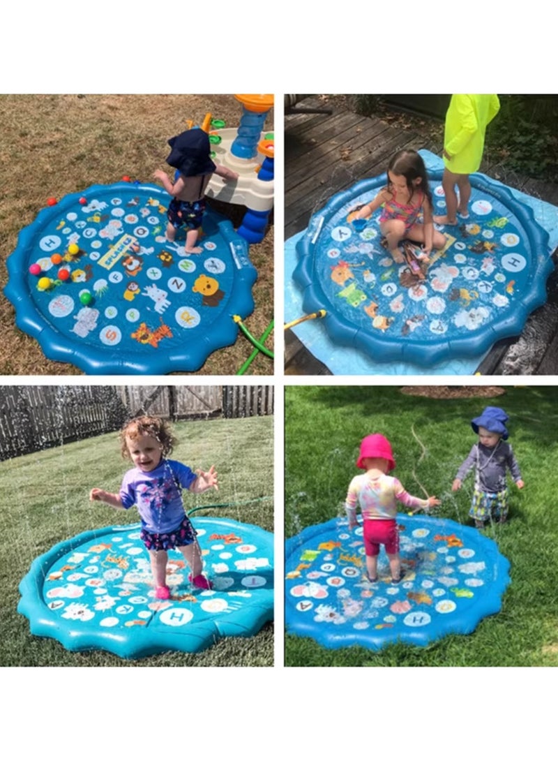 Etertoyle Splash Pad Sprinkler Play Mat Summer Outdoor Inflatable Shallow Water Wading Pool Toys for Kids - Image 4