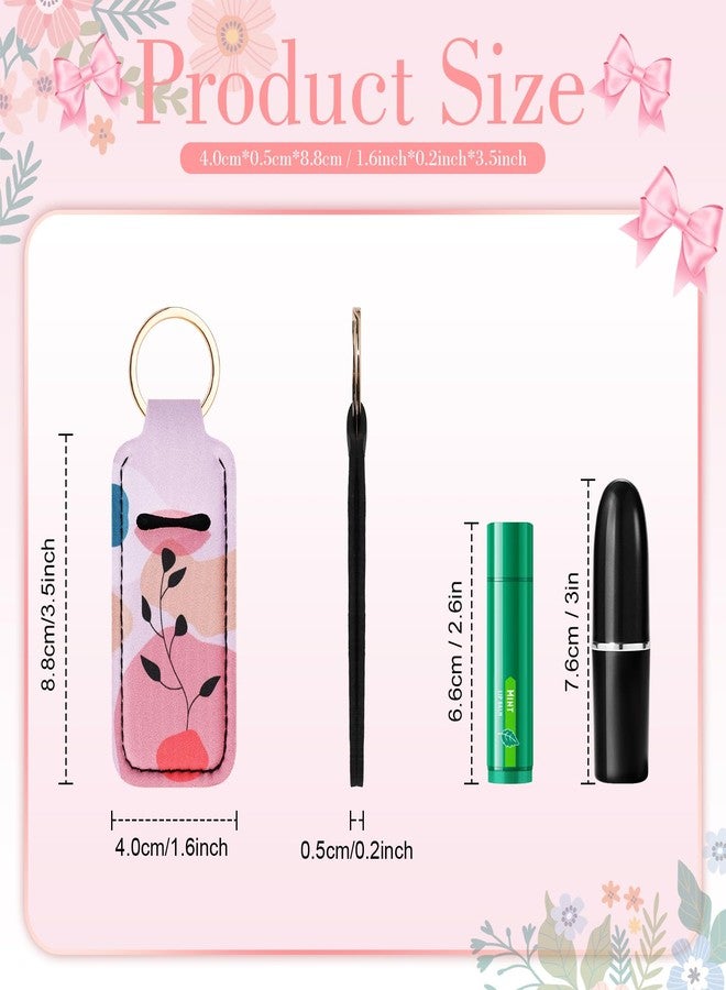 Playexen 3 PCS Chapstick Keychain Holder, Potable Lip Balm Holder with Metal Clip, Lip Gloss Holder Keychain for Lipstick, Chapstick, Lip Balm (Black - Image 2