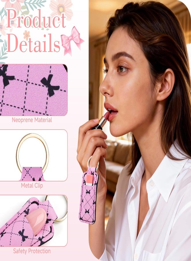 Playexen 3 PCS Chapstick Keychain Holder, Potable Lip Balm Holder with Metal Clip, Lip Gloss Holder Keychain for Lipstick, Chapstick, Lip Balm (Black - Image 3