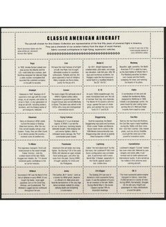 USPS 1997 Classic American Aircraft Sheet Of Twenty Stamps Scott 3142  - Image 3