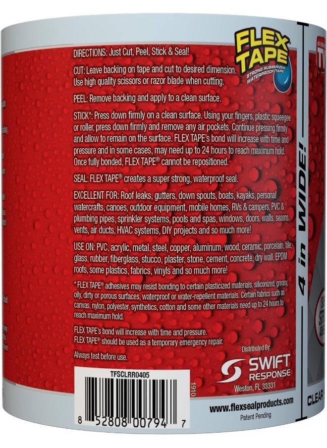 FLEX TAPE Clear 4 Inch X 5 Inch Tape  - Image 5