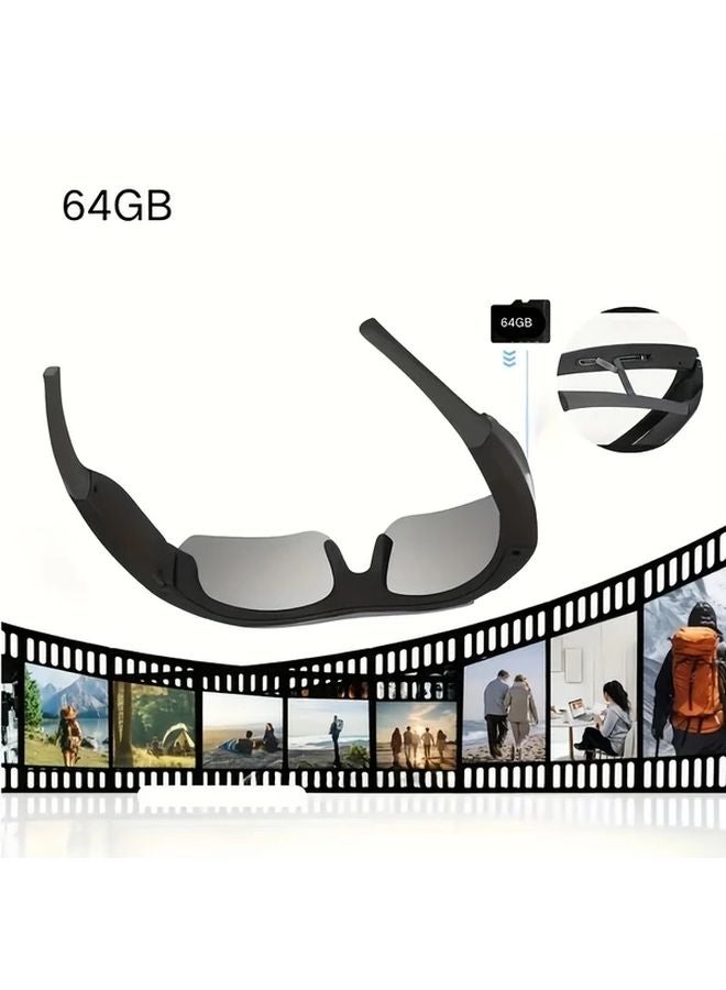 Black Glasses 64GB 1080P HD Smart Video Recording 120 Wide Angle Lens 180 Min Battery - Image 5