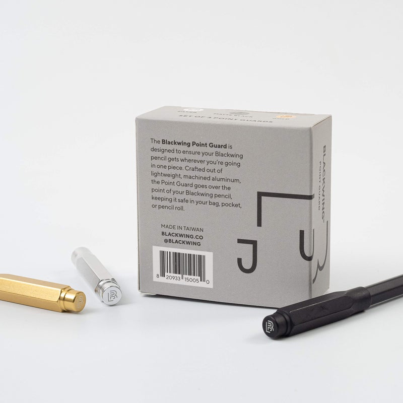 Blackwing Point Guards - Set of 3, Protects Pencil Points, Mixed Color Pack (Gold, Silver, and Black), Lightweight Machined Aluminum - Image 4