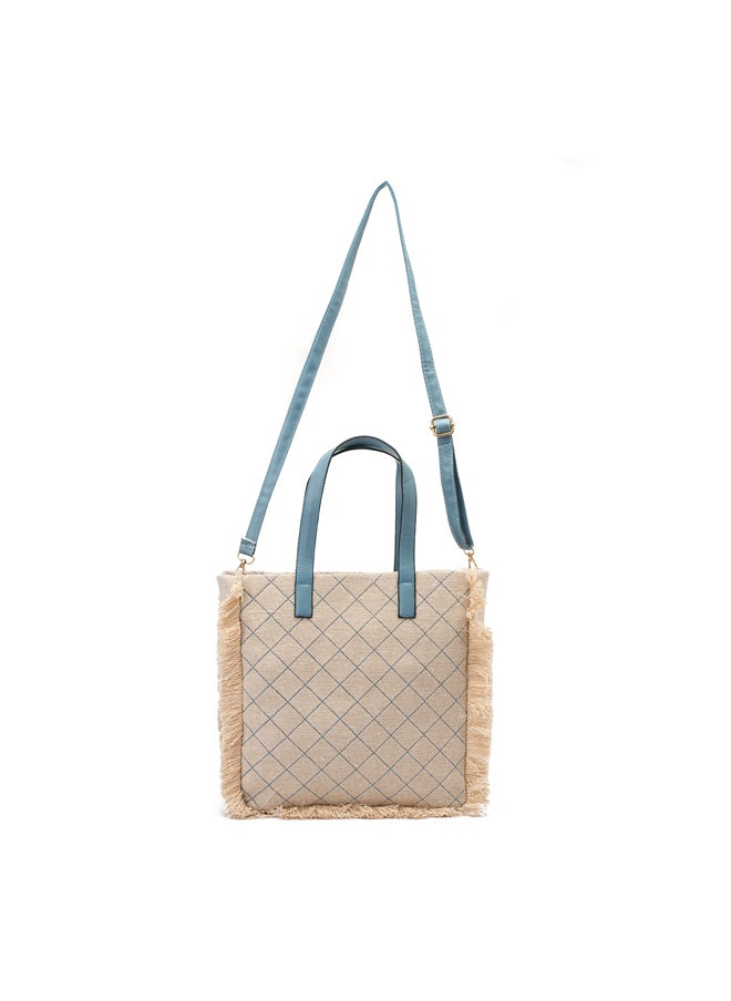GRINTA Grinta Women Handbag - Beige&Blue  - Image 4