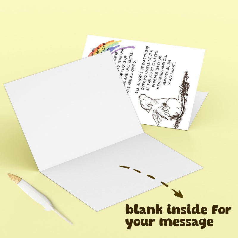 Bewoow Sympathy Card for Loss of Pet Dog, Pet Loss Cards,Rainbow Bridge Condolence Card, Bereavement Card for Dog Owner, Doggy Bereavement Cards for Family Friends Husband Wife - Image 3