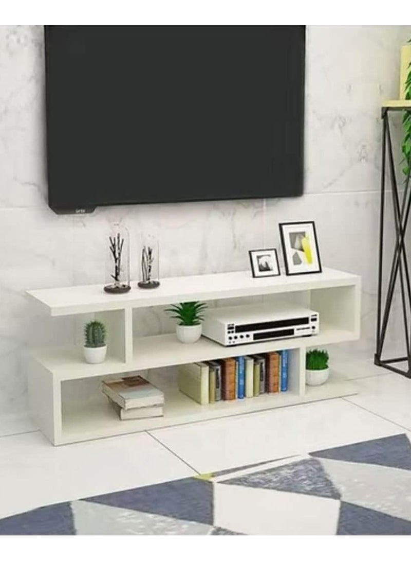 DubaiGallery Modern TV Table, TV Bench, TV Cabinet with Storage Shelves – Multifunctional TV Desk for Entertainment Center – Stylish and Functional Media Console for Home Living Room - Image 3
