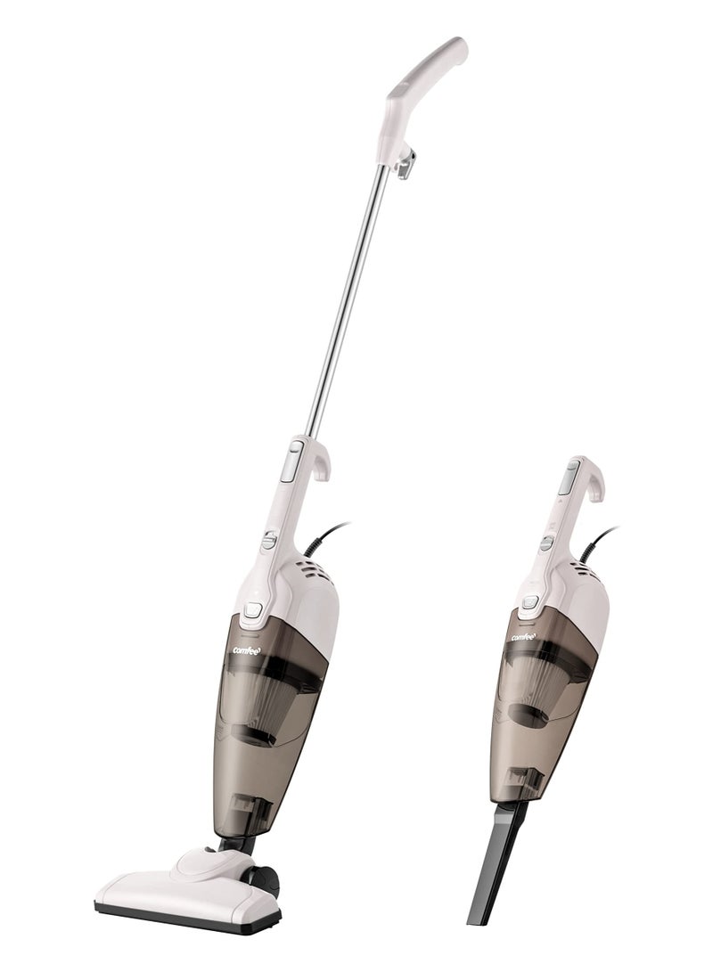 كومفي مكنسة كهربائية 2 في 1 محمولة باليد بطول 5 أمتار خفيفة الوزن وقوية 600 وات 16000 باسكال شفط سعة 0.5 لتر نظام ترشيح مركزي ممتاز للسيارة والمنزل والمطبخ والشعر - أبيض - Image 1