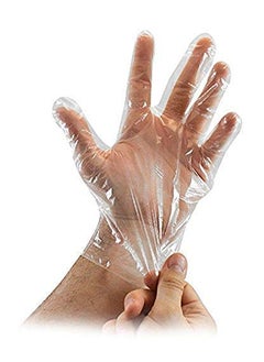 Adaamya Adaamya Polyethylene Made In India Clear Transaparent Hand Gloves Pack Of 100 Pcs 