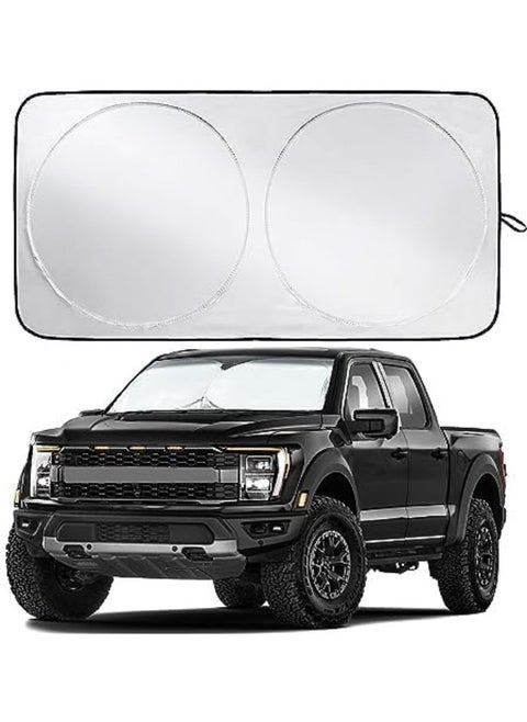 Front Windshield Sun Shade,Thicken 5-Layer UV Reflector Accordion Folding Auto Front Window Sunshade Visor Shield Cover 167*95cm