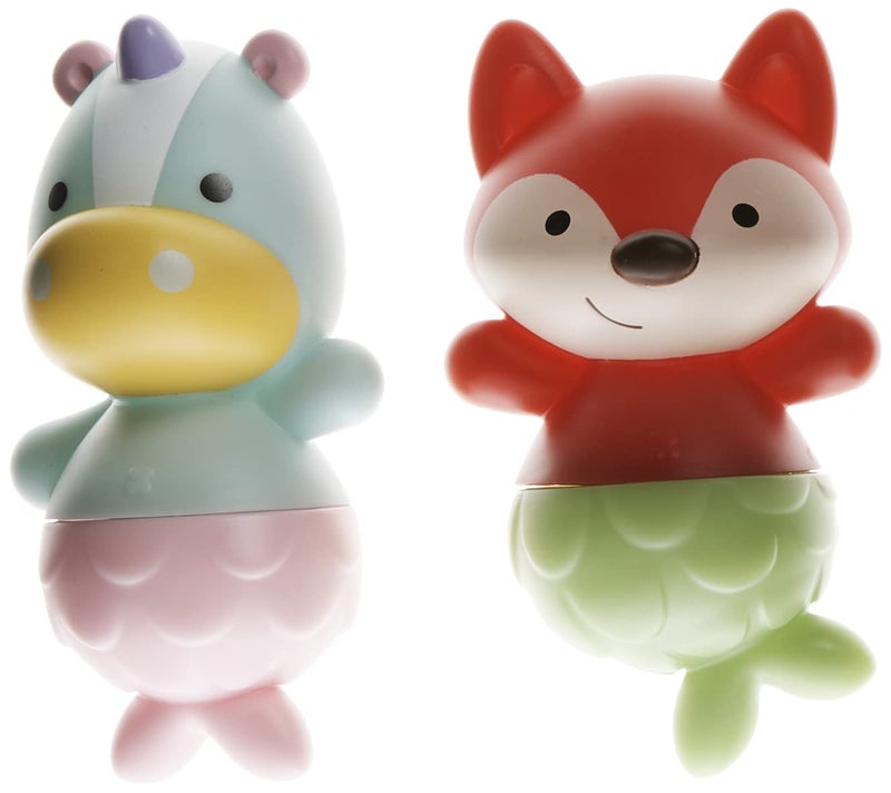 Skip Hop Baby Bath Toy, Zoo Mix & Match Flippers, Unicorn/Fox - Image 1