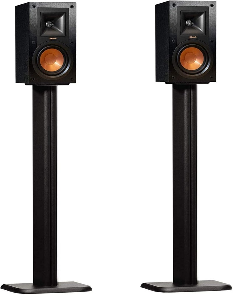 ECHOGEAR Universal Floor Speaker Stands - Vibration-Absorbing MDF Design Works with Klipsch, Polk, JBL & Other Bookshelf Speakers Or Studio Monitors - Includes Sound Iso Pads & Carpet Spikes - Image 1