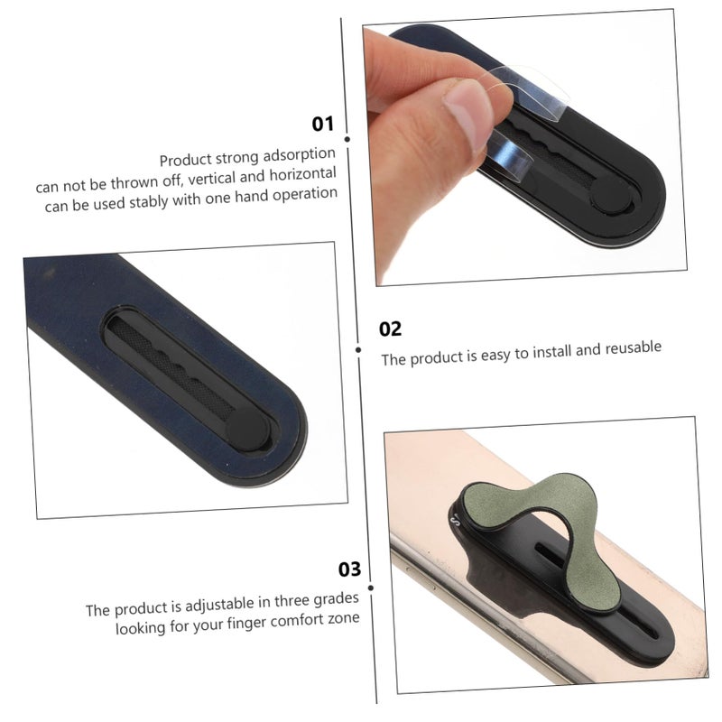 Adjustable Phone Grip Holder with Adhesive Back Finger Ring Stand for One Hand Operation Stable Vertical Horizontal Use - Image 4
