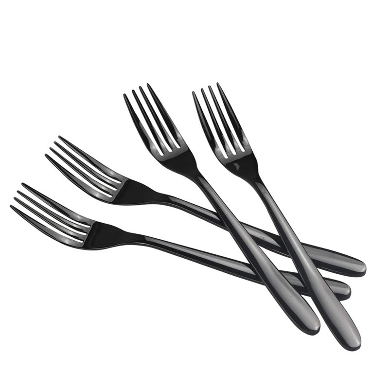 Vababa 16-Piece Black Dinner Forks  Stainless Steel - Image 1