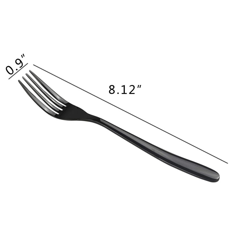 Vababa 16-Piece Black Dinner Forks  Stainless Steel - Image 2