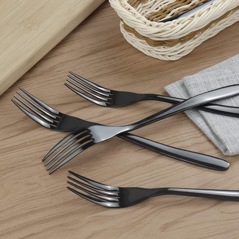 Vababa 16-Piece Black Dinner Forks  Stainless Steel - Image 5