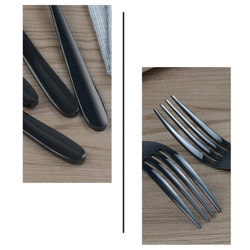 Vababa 16-Piece Black Dinner Forks  Stainless Steel - Image 4