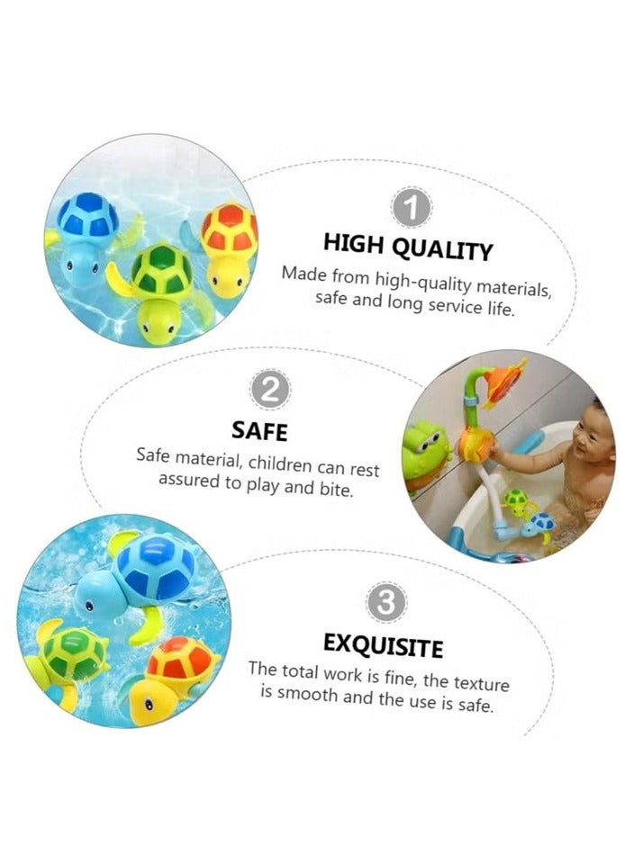 بلومنغ تايم 3-قطعة حمام الطفل لعبة مجموعة ، لعبة لعبة ، السلاحف موضوع - Image 4