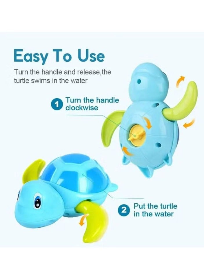 بلومنغ تايم 3-قطعة حمام الطفل لعبة مجموعة ، لعبة لعبة ، السلاحف موضوع - Image 3