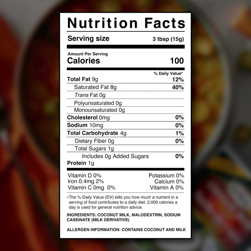 Grace Coconut Milk Powder 1.76oz - 6 Pack - Leche de Coco en Polvo - Caribbean Powdered Coconut Milk - No Preservatives, No Refrigeration - Just Add Water - Milk Substitute - Coffee Creamer - Image 3