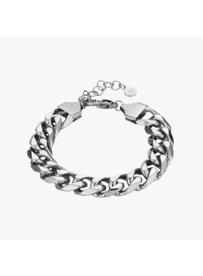 زنك سوار زينك النسائي من الفولاذ المقاوم للصدأ الفضي | ZFBR019S12M - Image 1