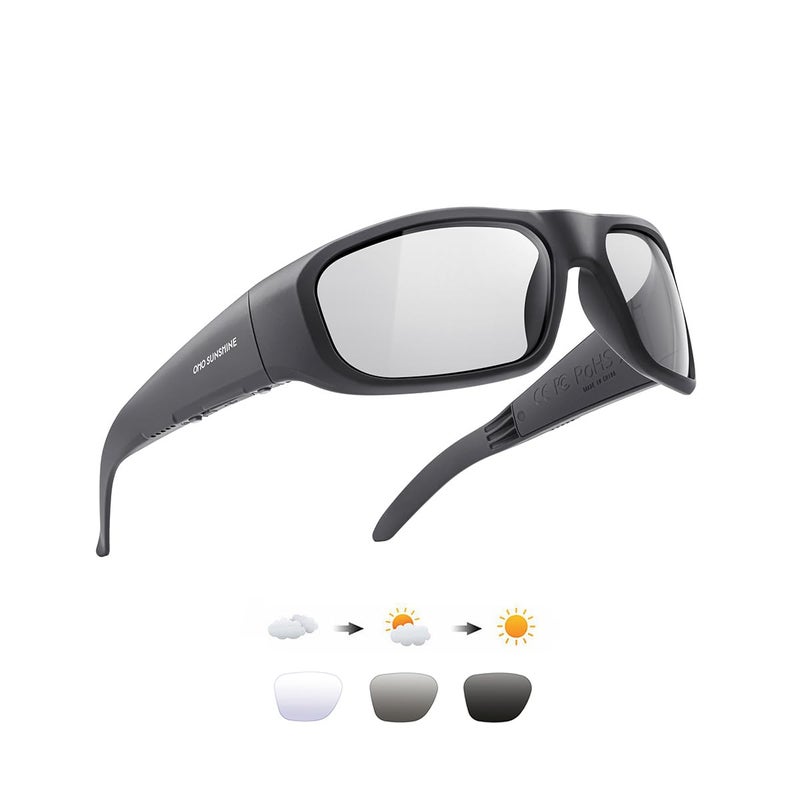 OhO sunshine OhO Smart Glasses,Polarized Sunglasses with Bluetooth Speaker,Athletic/Outdoor UV Protection and Voice Control,Unisex(Transitional Lens) - Image 1