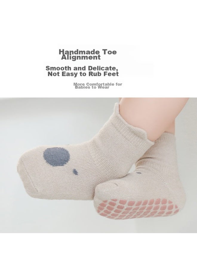 Lovebox Aibaoshi Baby Socks, Autumn And Winter, Toddler Walking Floor Socks, Non-slip, Insulating Foot Covers, Children's Early Education Socks, 3 Pairs, M Size, S242 - Image 5