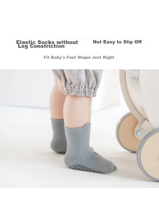 Lovebox Aibaoshi Baby Socks, Autumn And Winter, Toddler Walking Floor Socks, Non-slip, Insulating Foot Covers, Children's Early Education Socks, 3 Pairs, M Size, S242 - Image 4
