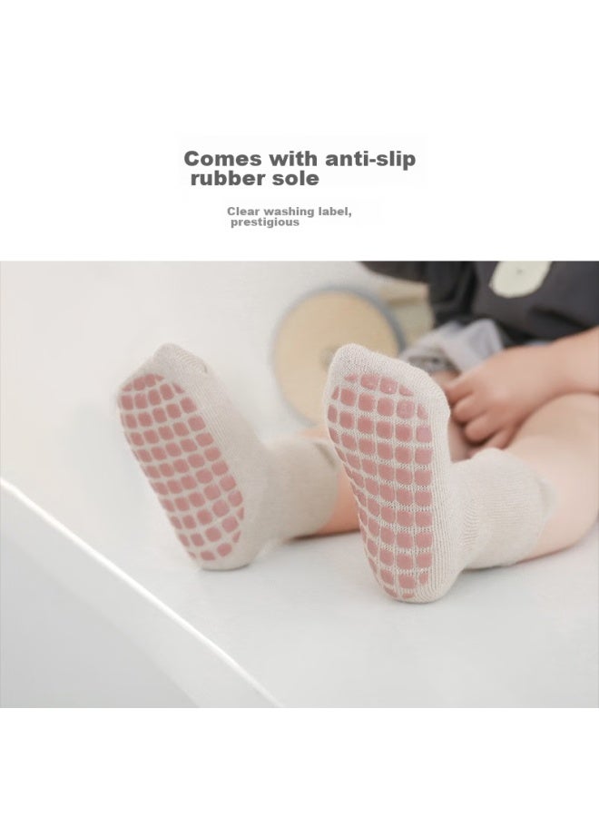 Lovebox Aibaoshi Baby Socks, Autumn And Winter, Toddler Walking Floor Socks, Non-slip, Insulating Foot Covers, Children's Early Education Socks, 3 Pairs, M Size, S242 - Image 3