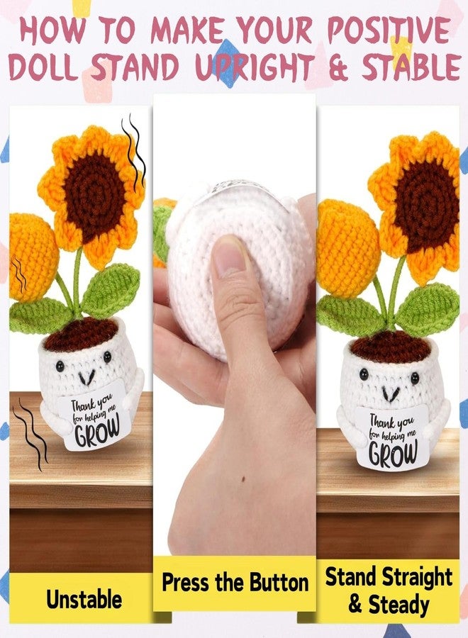 Glazeal Funny Gifts for Mom from Daughter Son, Cute Positive Flowers Doll with Display Gift Box for Mom Birthday, Mothers Day, 5.9"×2.9"×2.9" - Image 4