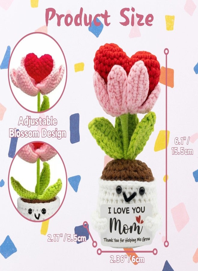 Glazeal Funny Gifts for Mom from Daughter Son, Cute Positive Flowers Doll with Display Gift Box for Mom Birthday, Mothers Day, 5.9"×2.9"×2.9" - Image 2