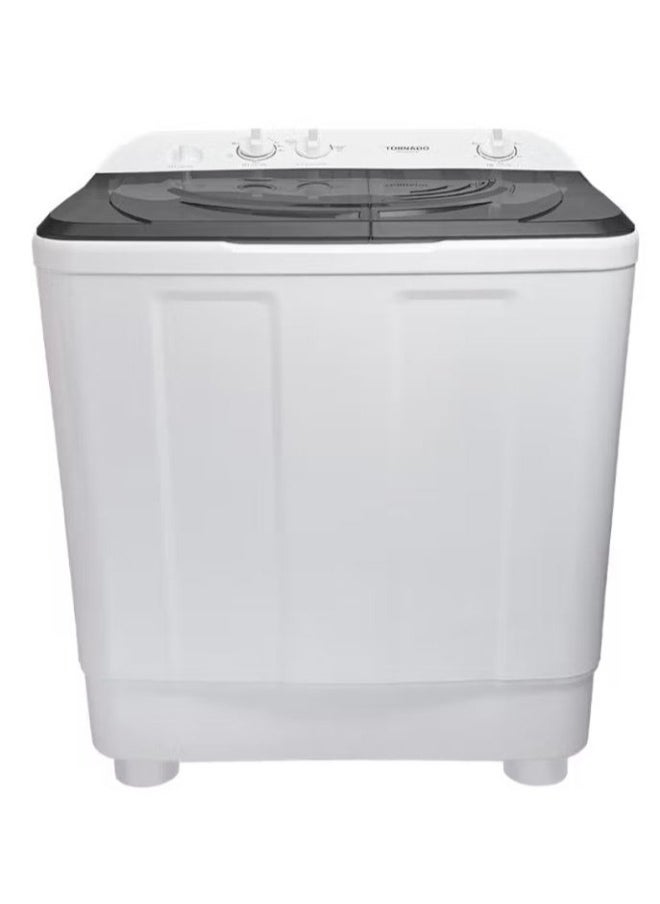 TORNADO Washing Machine Half Auto 7 Kg Pump White x Black TWH-Z07DNEP-W(BK)  - Image 1