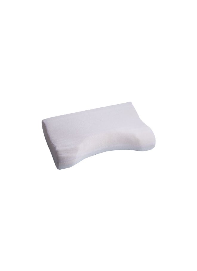 Contour High Grade Velour Crescent Cutout Design Memory Foam Cloud Pillow White 5 x 19.5 x 13 inch 13-100R  - Image 2