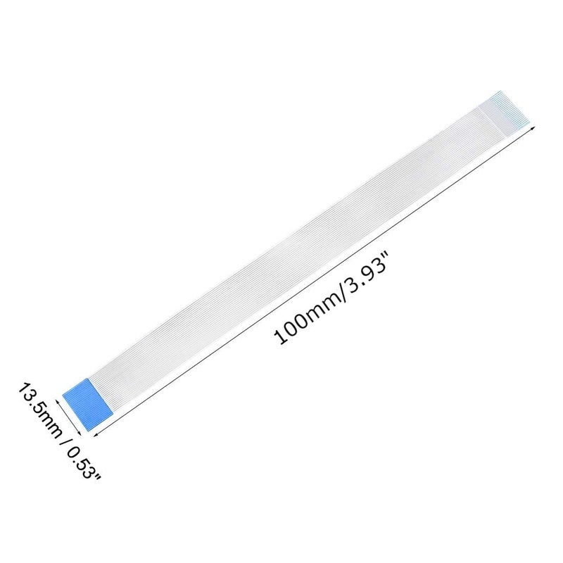 SLVC FFC Cable 26 Pin 0.5mm Reverse Pin(100mm Length) Flat Flexible FPC LVDS Ribbon Wire Flat Cable for Digital camcorders,laptops,LCD TVs,LCD,3D Printer(White)(Pack of 1) - Image 2