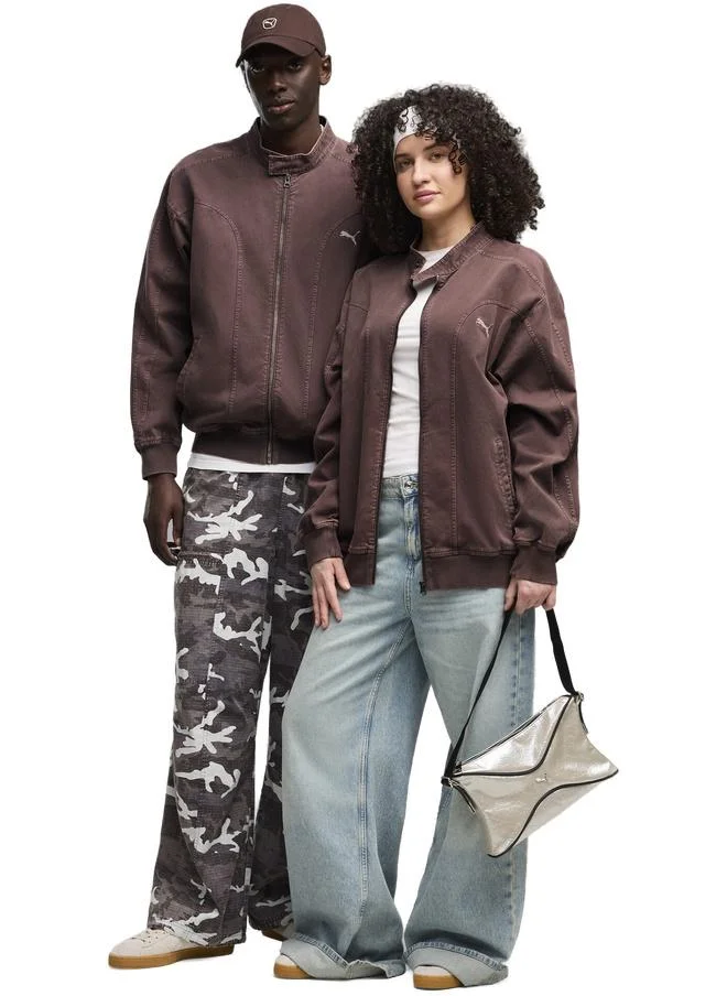 Puma Rich Cocoa FUTURE.PUMA.ARCHIVE T7 Relaxed Washed Twill Track Jacket Unisex  | Best Price UAE