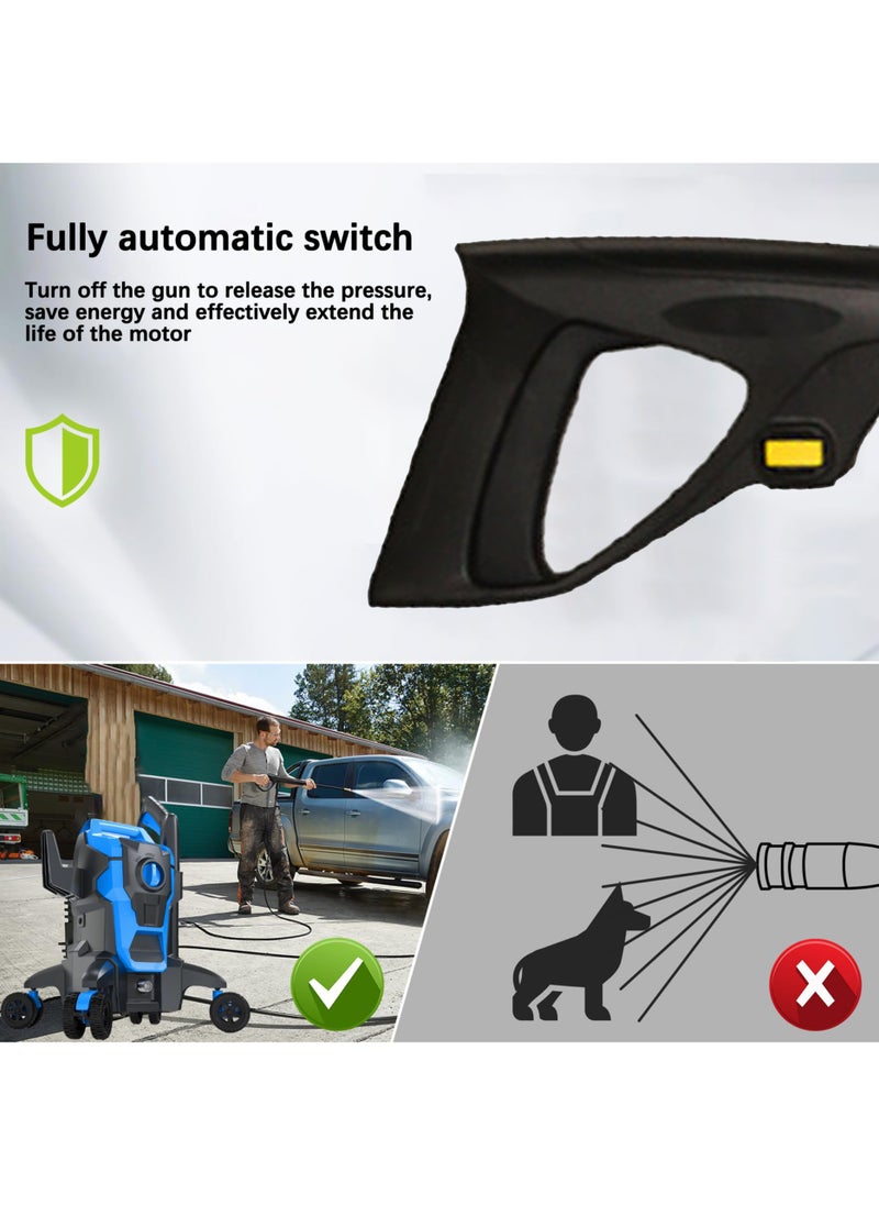Jourvent 3000W Electric Pressure Washer, 2500 Max PSI 2.4 Max GPM with Anti-Tipping Technology, Pro-Style Steel Wand, 5-Nozzle Set, for Cars/Fences/Driveways/Home/Patios  - Image 5
