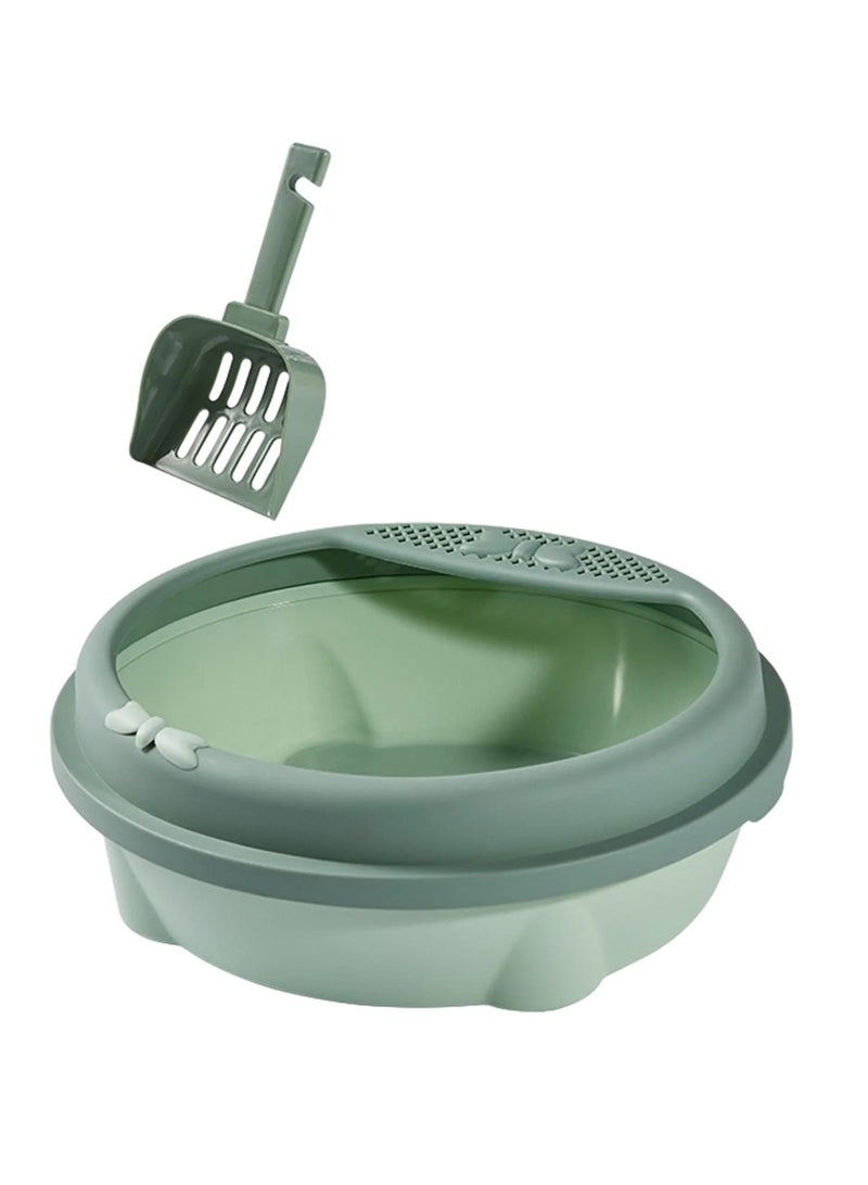 Cat Litter Box Open Top Kitten Potty Toilet Indoor Cats Cage Accessories Cats Toilet Pet Litter Pan for Small and Medium Cats - Image 1