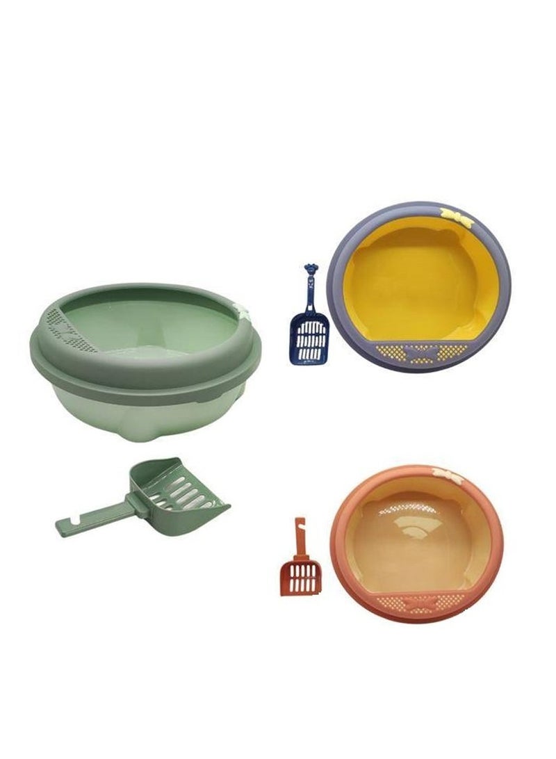 Cat Litter Box Open Top Kitten Potty Toilet Indoor Cats Cage Accessories Cats Toilet Pet Litter Pan for Small and Medium Cats - Image 4