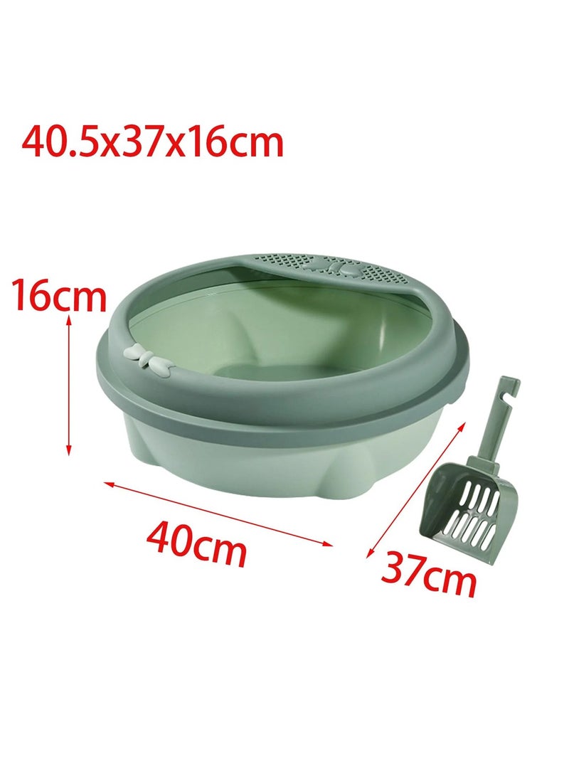 Cat Litter Box Open Top Kitten Potty Toilet Indoor Cats Cage Accessories Cats Toilet Pet Litter Pan for Small and Medium Cats - Image 2
