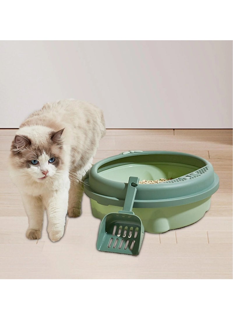 Cat Litter Box Open Top Kitten Potty Toilet Indoor Cats Cage Accessories Cats Toilet Pet Litter Pan for Small and Medium Cats - Image 3
