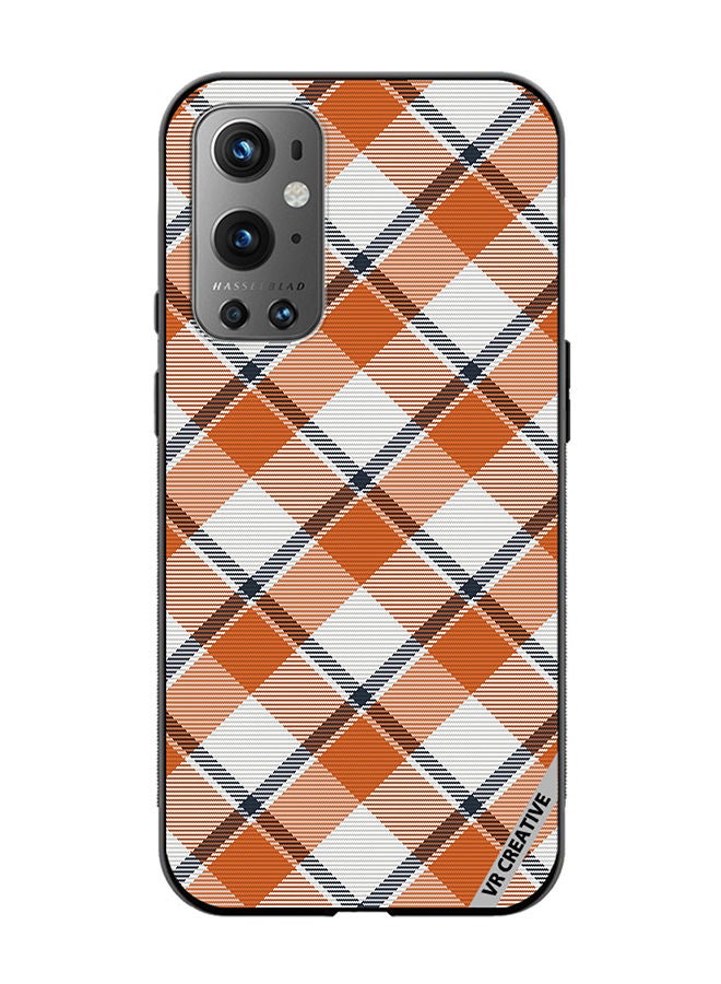 VR CREATIVE Protective Case Cover For OnePlus 9 Pro Check Texture Design Multicolour - Image 1