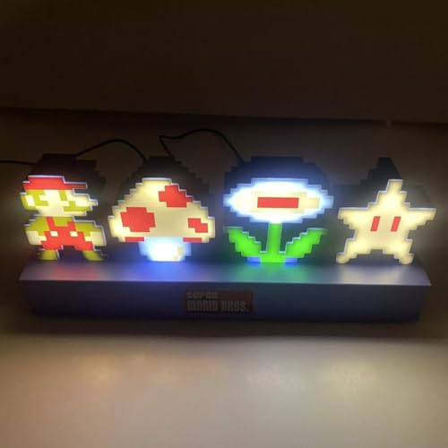 Paladone Super Mario Bros Icons Light, Sound Reactive Mode, Decorative Light Up Super Mario Figure Bedroom Accessories & Decor - Image 2