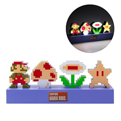 Paladone Super Mario Bros Icons Light, Sound Reactive Mode, Decorative Light Up Super Mario Figure Bedroom Accessories & Decor - Image 1