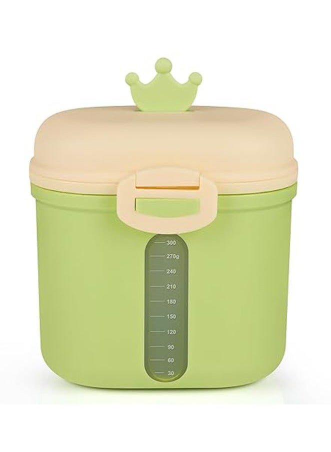 عربست موزع حليب الأطفال، موزع حليب أثناء التنقل، موزع حليب مجفف محمول مع مغرفة، حاويات حليب للسفر تتسع لـ 12.7 أونصة/360 جرام، أخضر - Image 1